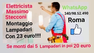zoom immagine (Montaggio lampadario Alessandrino Roma 23 euro)